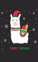 Funny Llama Elf Christmas Notebook Gift: Lined Notebook / Journal Gift, 120 Pages, 6x9, Soft Cover, Matte Finish