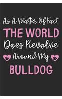 As A Matter Of Fact The World Does Revolve Around My Bulldog: Lined Journal, 120 Pages, 6 x 9, Bulldog Dog Gift Idea, Black Matte Finish (As A Matter Of Fact The World Does Revolve Around My Bulldog Journal)