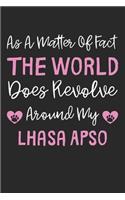 As A Matter Of Fact The World Does Revolve Around My Lhasa Apso: Lined Journal, 120 Pages, 6 x 9, Lhasa Apso Dog Gift Idea, Black Matte Finish (As A Matter Of Fact The World Does Revolve Around My Lhasa Apso Journ