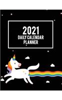2021 Daily Calendar Planner: Gay Unicorn, Daily Calendar Book 2021, Weekly/Monthly/Yearly Calendar Journal, Large 8.5" x 11" 365 Daily journal Planner, 12 Months Calendar, sched