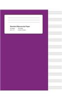 Standard Manuscript Paper: Purple Cover Blank Sheet Music(13 Notebook for Musicians)