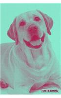 Notebook: Labrador Retriever Dog Family Pet Notepad (Blue)