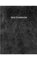 Sketchbook: 8.5" X 11" with Leather Style Cover for Sketching, Drawing and Doodling