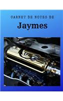 Carnet de Notes de Jaymes: Personnalisé avec prénom - Bloc-Notes Carnet Cahier Notebook Diary - A4 de 96 pages. Motif Photo - Moteur Voiture Luxe