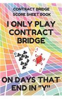Contract Bridge Score Sheet Book