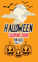 Halloween coloring book for kids ages 4 - 8