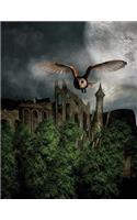 Owl Notebook: 8.5 X 11 202 Wide Ruled Pages