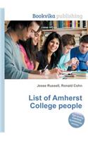 List of Amherst College People