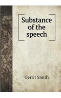 Substance of the speech: (English)