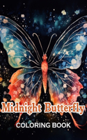 Midnight Butterfly Coloring Book