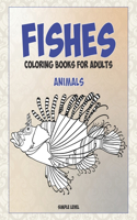 Coloring Books for Adults Animals Simple Level - Fishes