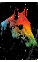 Notebook: Blank Lined Journal For College Students Who Loves Horses - 6x9 inches, 120 pages - Distressed Style