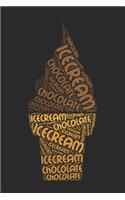 Icecream Wordart Notebook: 6x9inch Icecream Wordart Notebook College-ruled