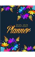 2020-2021 Planner: 2-year Planner 24-Monthly Calendar Schedule with Inspirational Quotes Lined and Bullet Journal to write Unique Customized Greyscale Cover-Themed Int