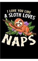 I love you like a sloth loves naps