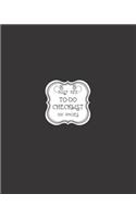 To-Do Checklist: Large To-Do List Notebook with Checkboxes for Daily Tasks and Staying Organized Solid Black with White Label