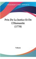 Prix De La Justice Et De L'Humanite (1778)