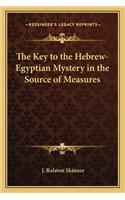 Key to the Hebrew-Egyptian Mystery in the Source of Measures