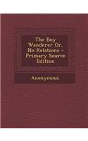 The Boy Wanderer Or, No Relations