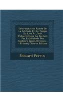 Determination Exacte de La Latitude Et Du Temps Du Lieu A L'Aide D'Observations Au Sextant Par La Methode Des Hauteurs Egales D'Etoiles... - Primary S