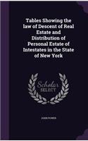 Tables Showing the law of Descent of Real Estate and Distribution of Personal Estate of Intestates in the State of New York