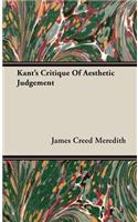 Kant's Critique Of Aesthetic Judgement