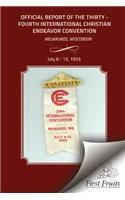 Official Report of the Thirty - Fourth International Christian Endeavor Convention