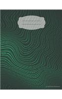 Cornell Notes Notebook - Green Topo Swirl