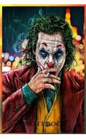 Notebook: The Joker Illustration, Arthur Fleck, Cover Writing Notebook for Teens & Children, Man, Boys Kids Adults Elementary, Journal Paper 6 x 9 Inches 100 