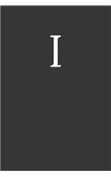 Buchstabe I Notizbuch: A5 Notizbuch Blanko 120 Seiten - Notizblock - Tagebuch - Terminplaner - Schreibheft für Notizen 6x9