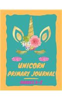 Unicorn Primary Journal Grades K-2: Half Ruled Dotted Page with Blank Picture Space, (100 Pages. Size: 8.5" x 11") Compose Your Own Story, Fun Unicorn Cover, Kindergartener children to