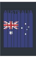 Vintage Australia Notebook - Australian Flag Writing Journal - Australia Gift for Australian Mom and Dad - Retro Australian Diary