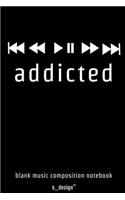 Music Notebook for Music Composition / Song-Writing / Song-Texting / Songtext Writing