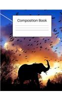 Composition Book: Elephant in the Jungle Notebook