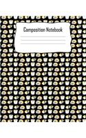 Composition Notebook: Sushi Black Composition Notebook Back to School 7.5 x 9.25 Inches 100 Wide Ruled Pages Journal Diary Gift