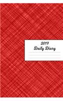 2019 Daily Diary: Red Crosshatch Cover January 19