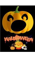 Halloween Composition Book (30): A Notebook Journal: Use It as a Log Book or Diary to Record Creative Ideas for School or Classwork or Homework