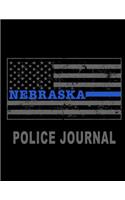 Nebraska Police Journal: Nebraska Thin Blue Line Police Flag Police Field Interview Notebook 8.5x11