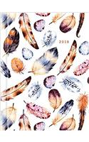 2018 Recipe Diary Feathers Design