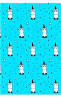 Bullet Journal Notebook Cute Little Unicorns Pattern 1: 112 Page Numbered Graph Style Grid Bullet Journal with Index Pages and Key Pages in Portable 6 X 9 Size.