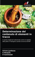 Determinazione del contenuto di elementi in tracce