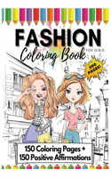Fashion Coloring Book for Girls, 300 Pages