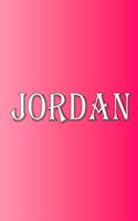 Jordan: 100 Pages 8.5" X 11" Personalized Name on Notebook College Ruled Line Paper