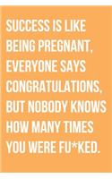 Success Is Like Being Pregnant Everyone Says Congratulations But Nobody Knows How Many Times You Were Fu*ked