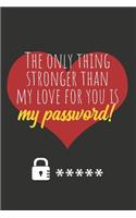 The only thing stronger than my love for you is my password!