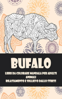 Libri da colorare Mandala per adulti - Rilassamento e sollievo dallo stress - Animali - bufalo