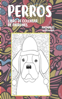 Libro de colorear de patrones - Letra grande - Animales - Perros