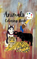 Animals Coloring Book: Book of Easy Coloring Pages of Animal for Boys & Girls, Little Kids, Preschool and Kindergarten