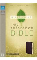 NIV, Reference Bible, Giant Print, Imitation Leather, Burgundy, Indexed