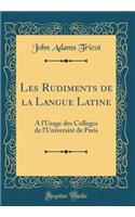 Les Rudiments de la Langue Latine: A l'Usage des Colleges de l'Université de Paris (Classic Reprint)